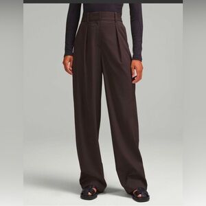 lululemon athletica Wide-Leg Trousers in Dark Brown